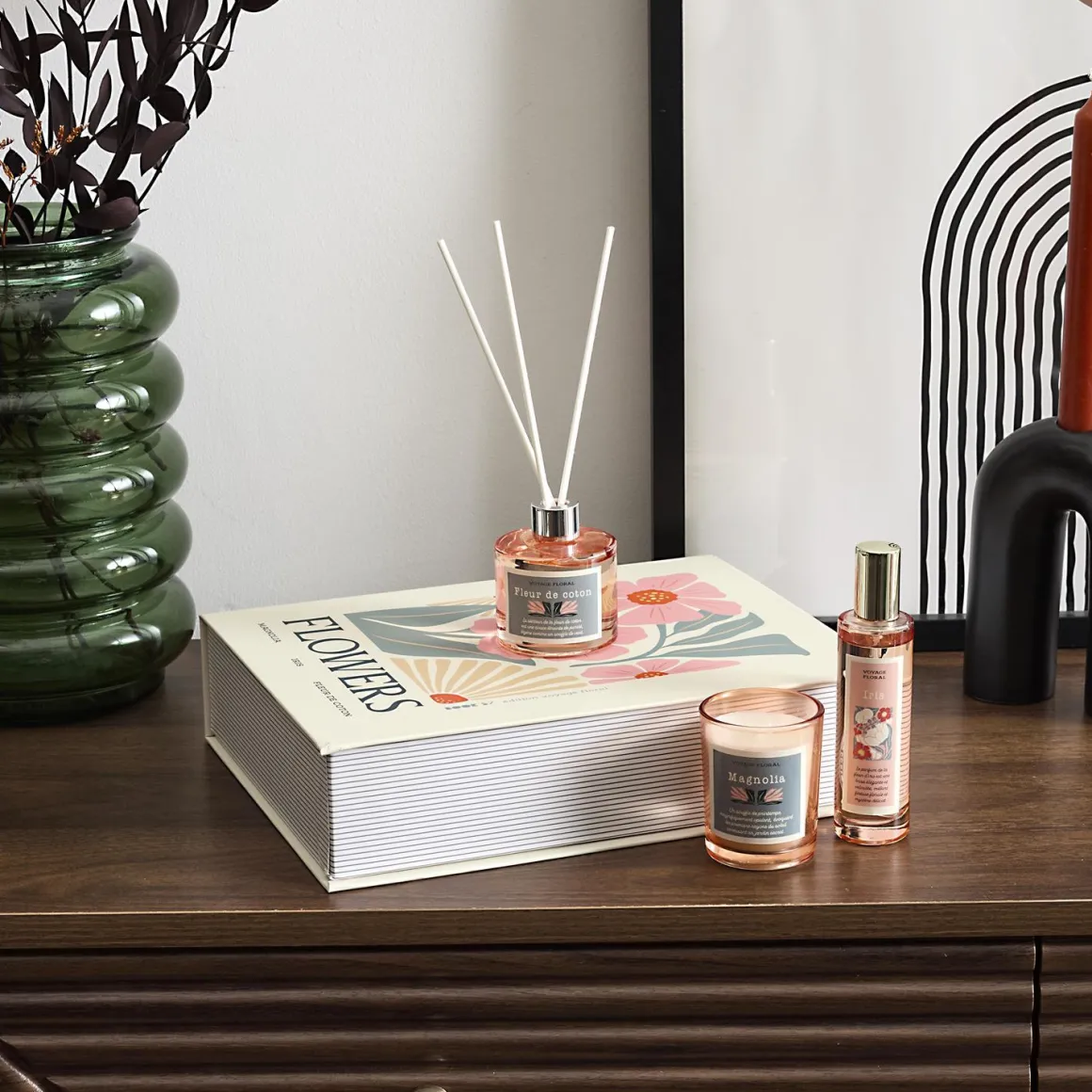 BOUGIE PARFUMEE DIFFUSEUR SPRAY COFFRET FLOWER