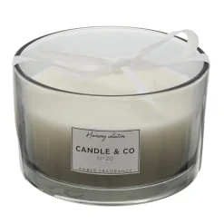 BOUGIE PARFUMEE 3 MECHES GRIS HARMONY D13CM