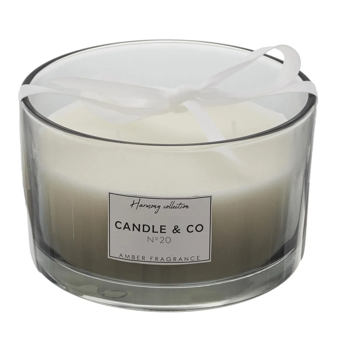 BOUGIE PARFUMEE 3 MECHES GRIS HARMONY D13CM