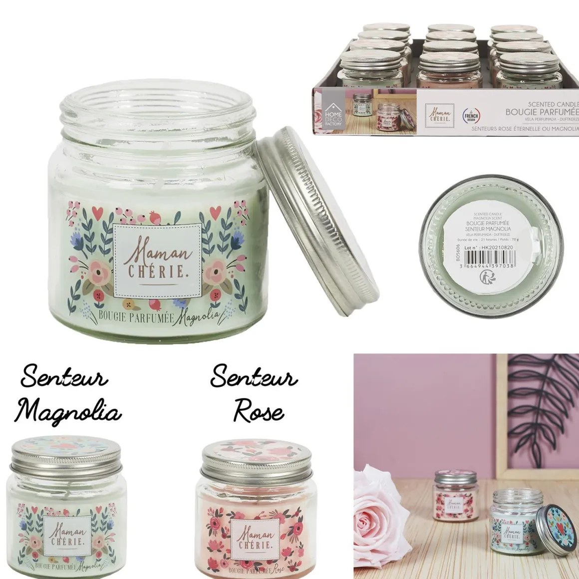 BOUGIE PARFUMEE POT MAMAN H.6.5CM