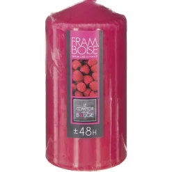 BOUGIE PARFUMEE RONDE 395G FRAMBOISE 7X14CM