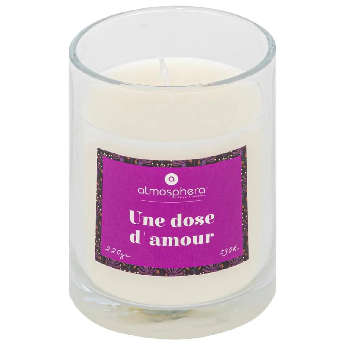 BOUGIE PARFUMEE VERRE AVEC BIJOU MILY FRUIT ROUGE 220G