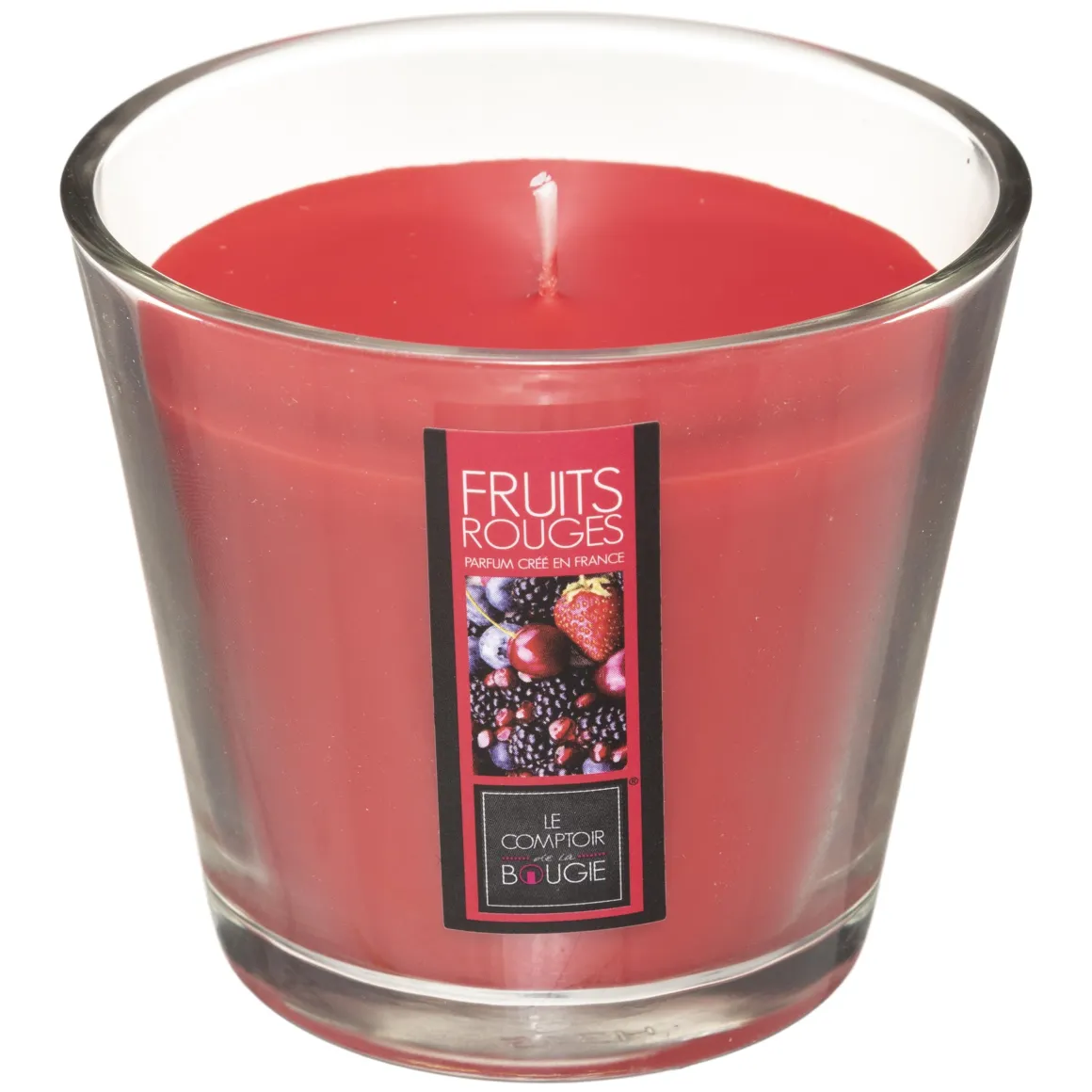 BOUGIE PARFUMEE VERRE FRUIT ROUGE NINA 190G