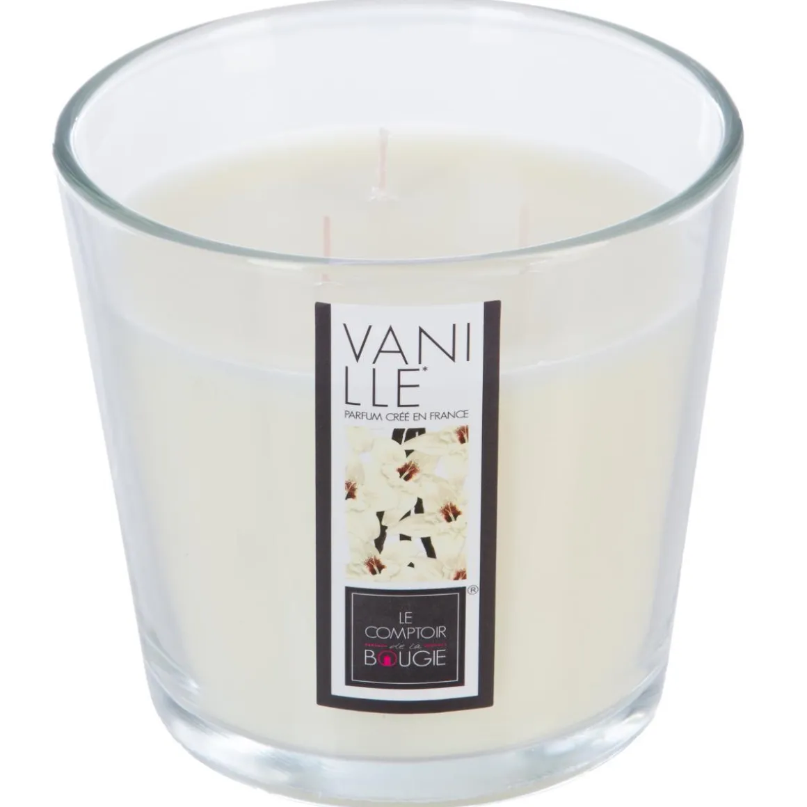 BOUGIE PARFUMEE VERRE GM 500G VANILLE