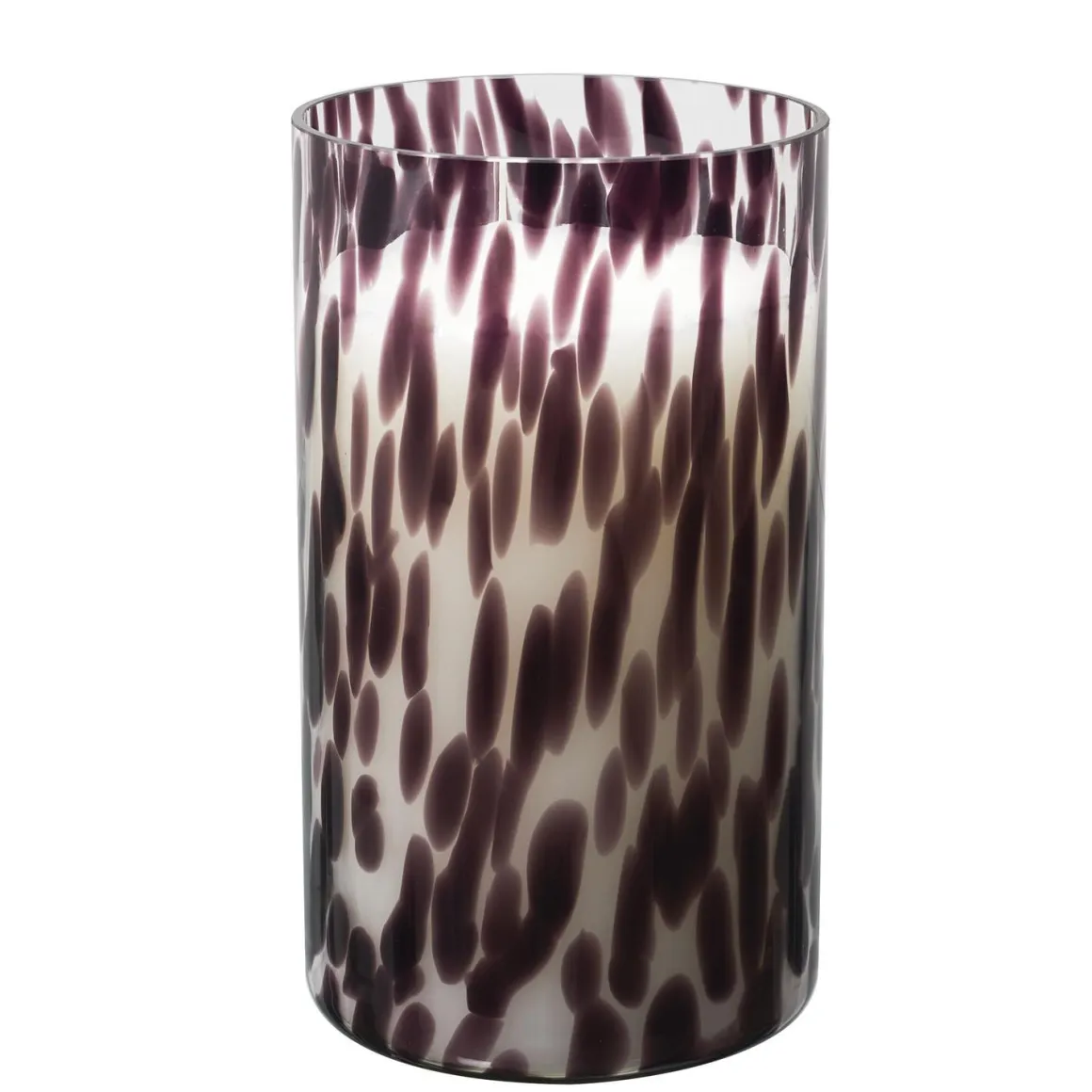 BOUGIE PARFUMEE VERRE MOUCHETE H.21CM