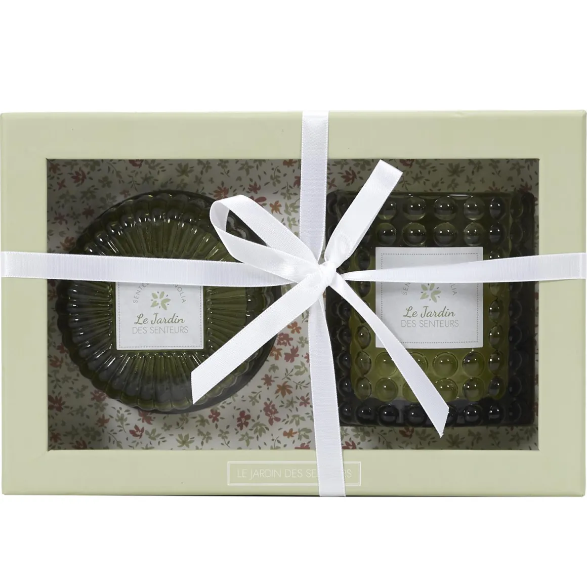 BOUGIE PARFUMEE X2 PIECES COFFRET JARDIN