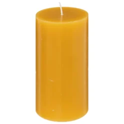 BOUGIE RONDE HUGO JAUNE 7X13CM