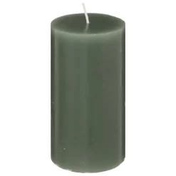 BOUGIE RONDE HUGO VERT 7X13CM