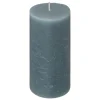BOUGIE RONDE OLIA BLEU ORAGE D.6.8X14CM