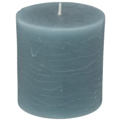 BOUGIE RONDE OLIA BLEU ORAGE D.6.7X7CM