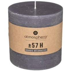 BOUGIE RONDE OLIA GRIS FONCE D.10X10CM