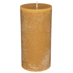 BOUGIE RONDE OLIA JAUNE D.6.8X14CM