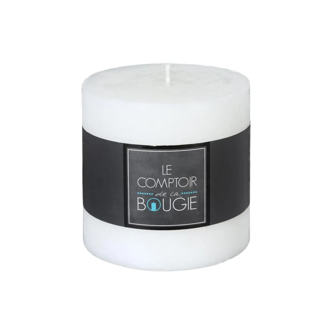 BOUGIE RONDE RUSTIC BLANC 10X10CM