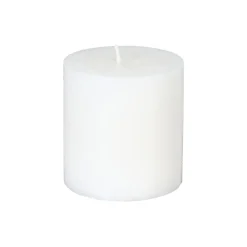 BOUGIE RONDE RUSTIC BLANC 6.7X7CM