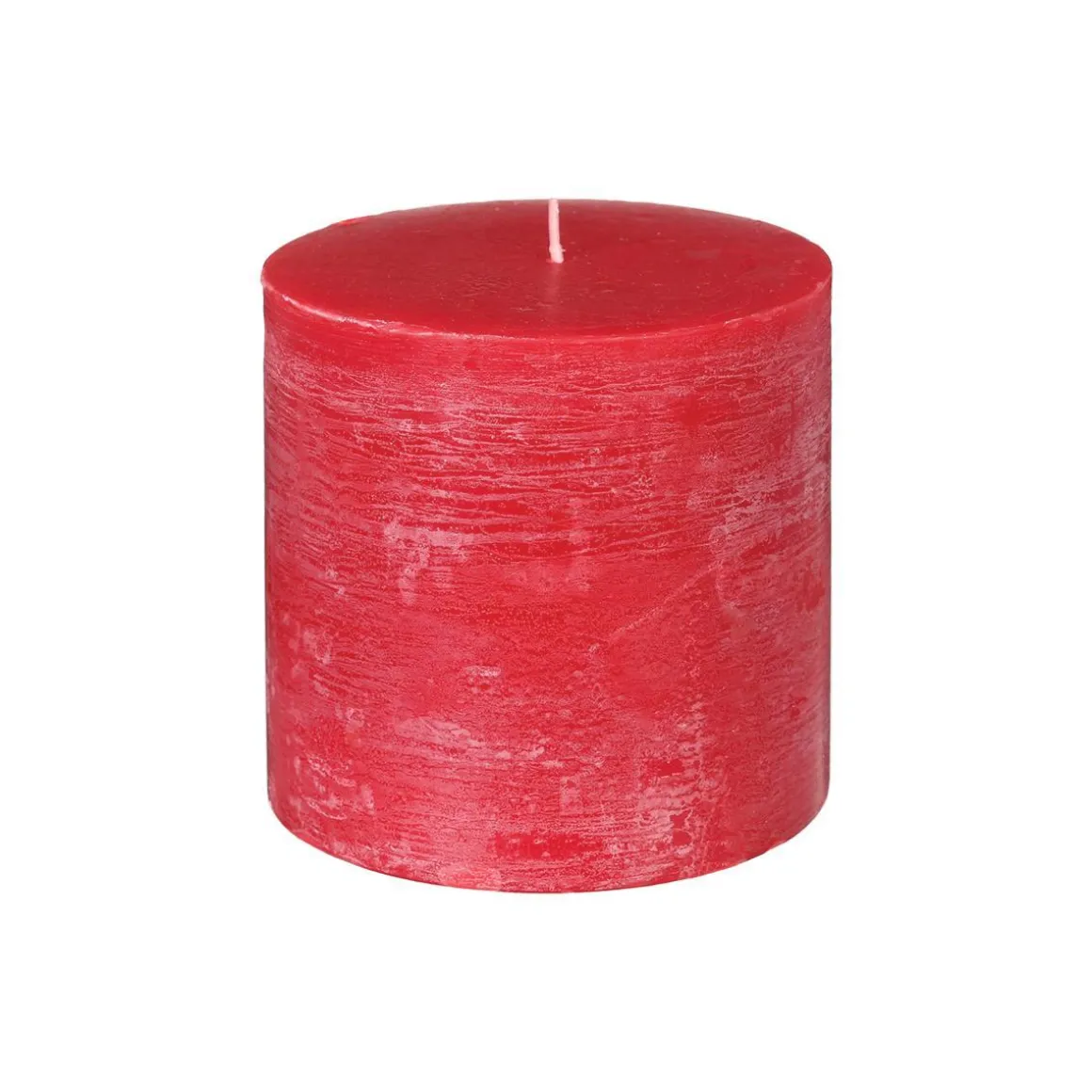 BOUGIE RONDE RUSTIC ROUGE 10X10CM