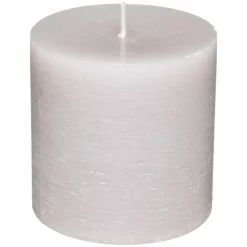 BOUGIE RONDE RUSTIC TAUPE 6.7X7CM