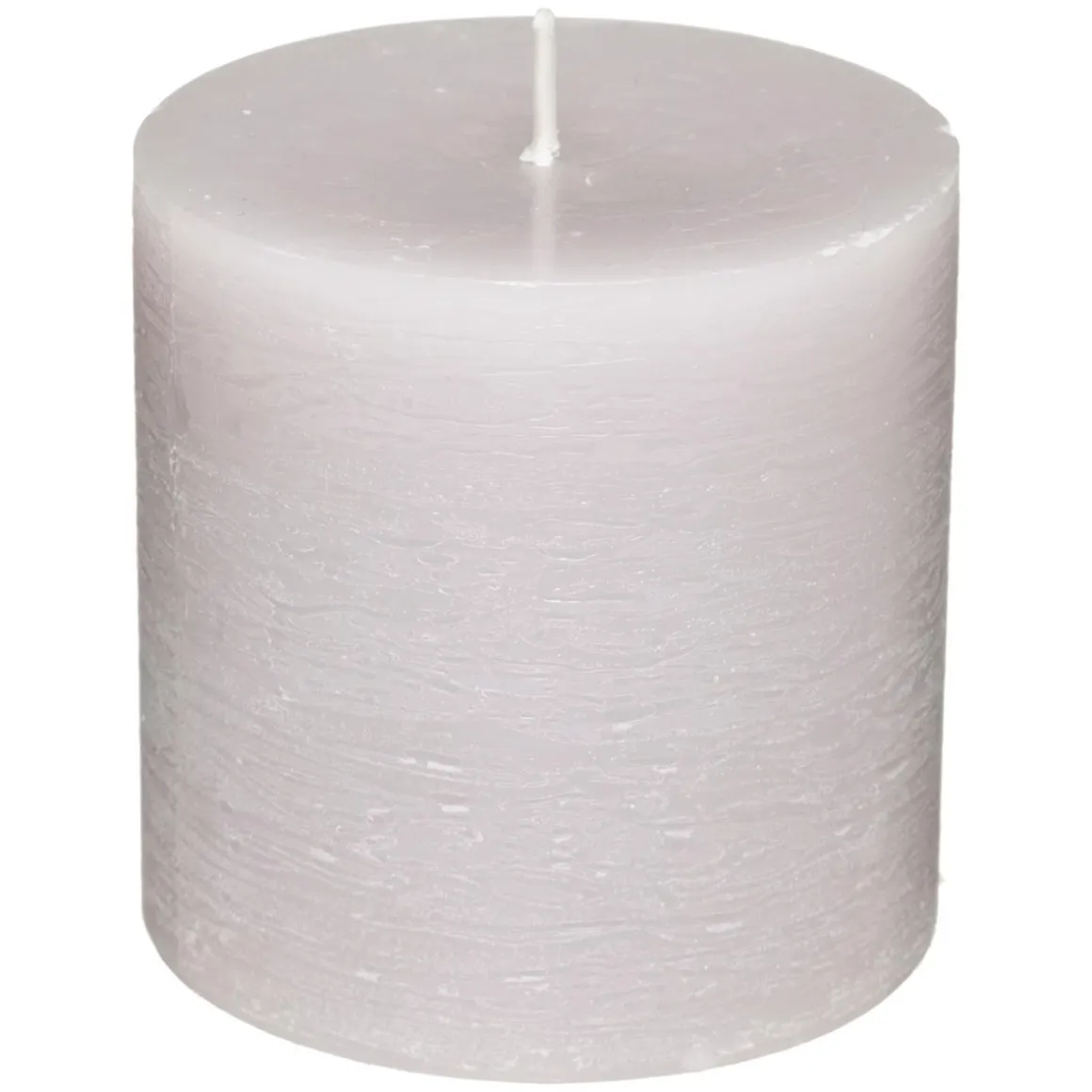 BOUGIE RONDE RUSTIC TAUPE 6.7X7CM