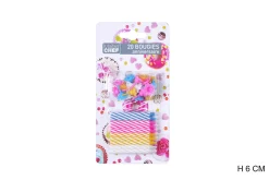 20 BOUGIES ET SUPPORTS 6CM