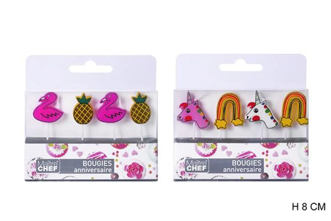 BOUGIES LICORNE OU FLAMINGO ANANAS