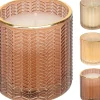 BOUGIE VERRE ORNEMENT DORE D.7CM