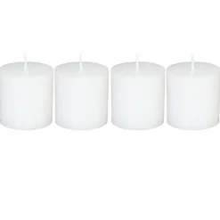 BOUGIE VOTIVE OLIA BLANC D.4.5CM X4 PIECES
