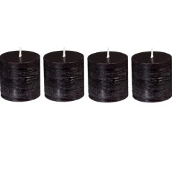 BOUGIE VOTIVE OLIA NOIR D.4.5CM X4 PIECES
