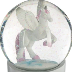 BOULE A NEIGE LICORNE D.10CM