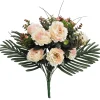 BOUQUET DE 10 PIVOINES ET EUCALYPTUS H.55CM