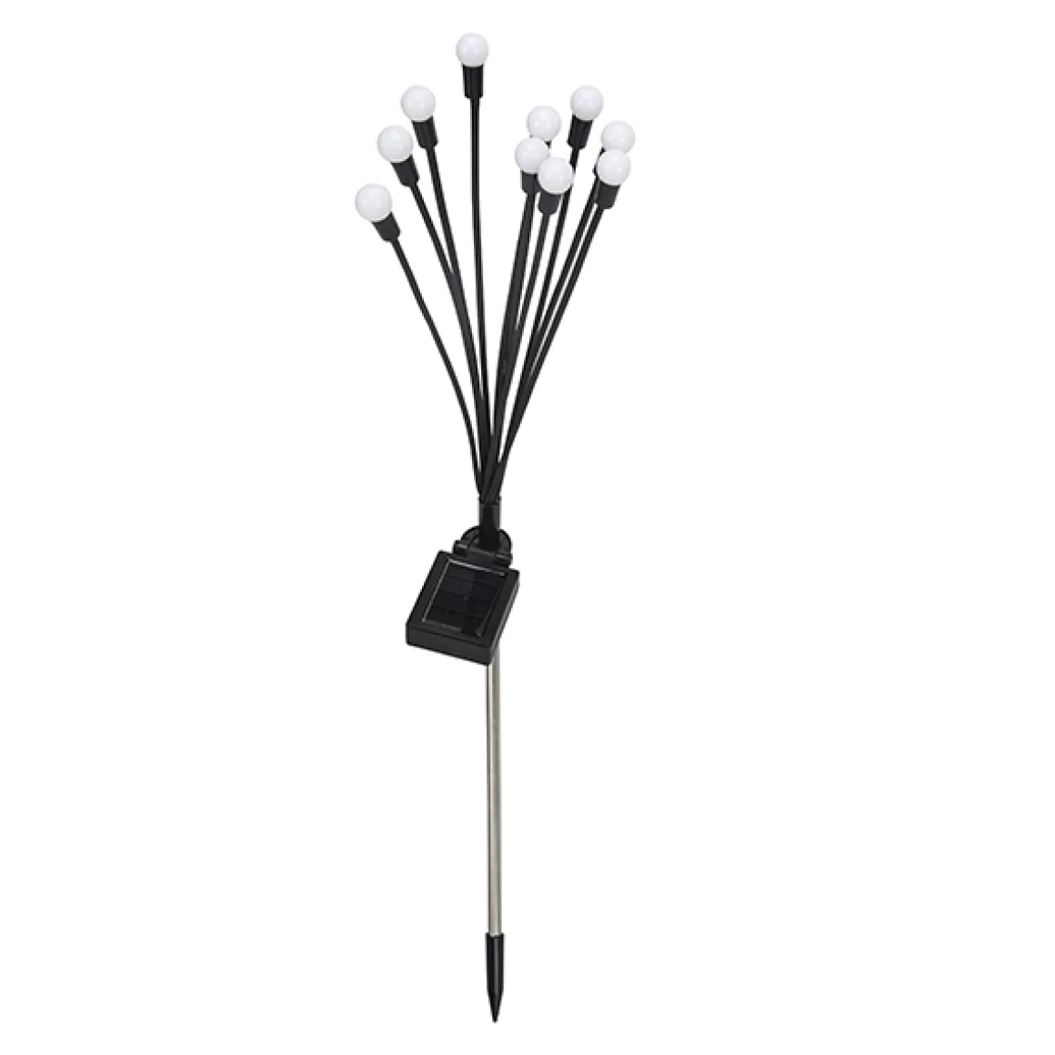 BOUQUET LUCIOLE SOLAIRE H 68CM 10 LED BLANC CHAUD