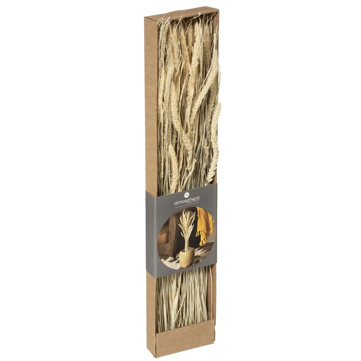 BOUQUET SECHE NATUREL KRAFT H.60CM