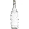 BOUTEILLE EN VERRE A CLAPET EMBOSSE 1L