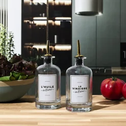 BOUTEILLE HUILE VINAIGRE ETIQUETTE BISTROT 50CL