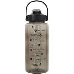 BOUTEILLE MOTIVATION TRANSPARENTE NOIRE 2L M6
