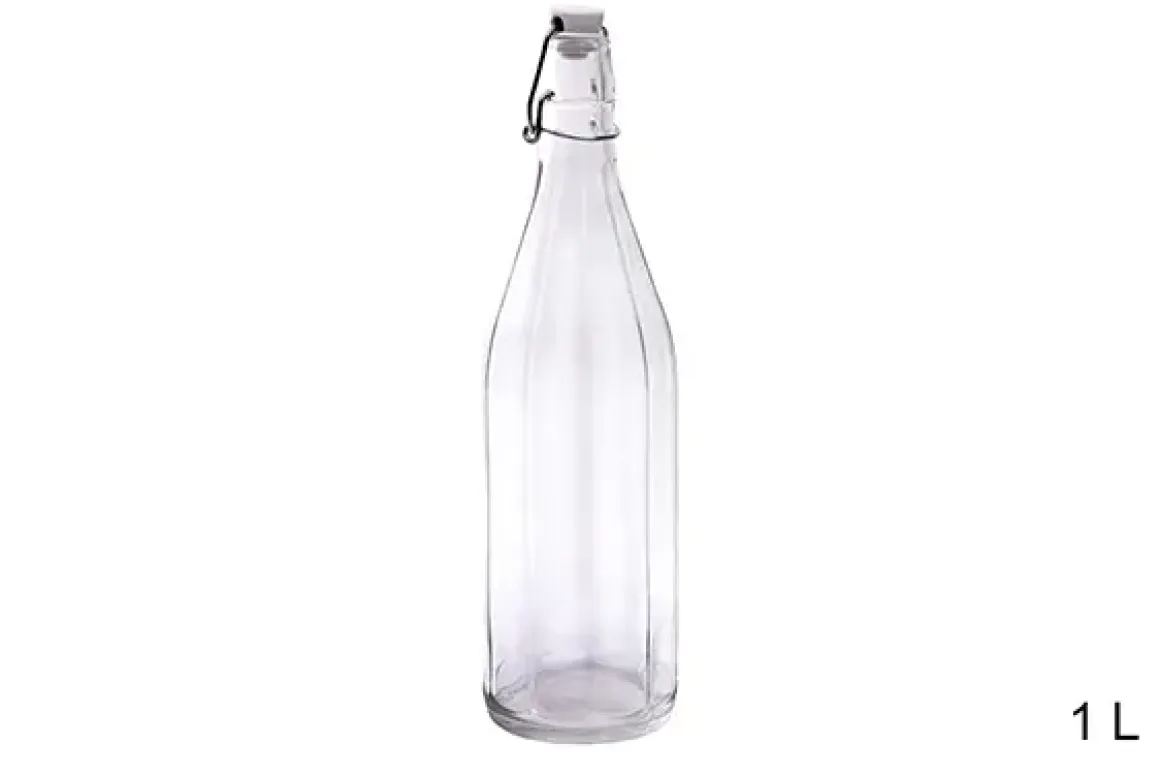 BOUTEILLE POLYGONE VERRE 1L