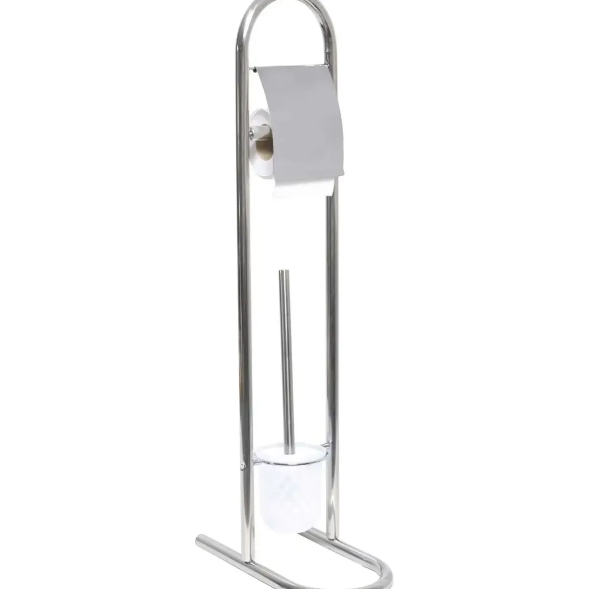 BROSSE ET DEROULEUR PAPIER WC ACIER INOXYDABLE PROMO CHROM