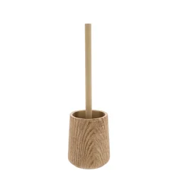 BROSSE WC EN POLYRESINE EFFET BOIS NATUREL