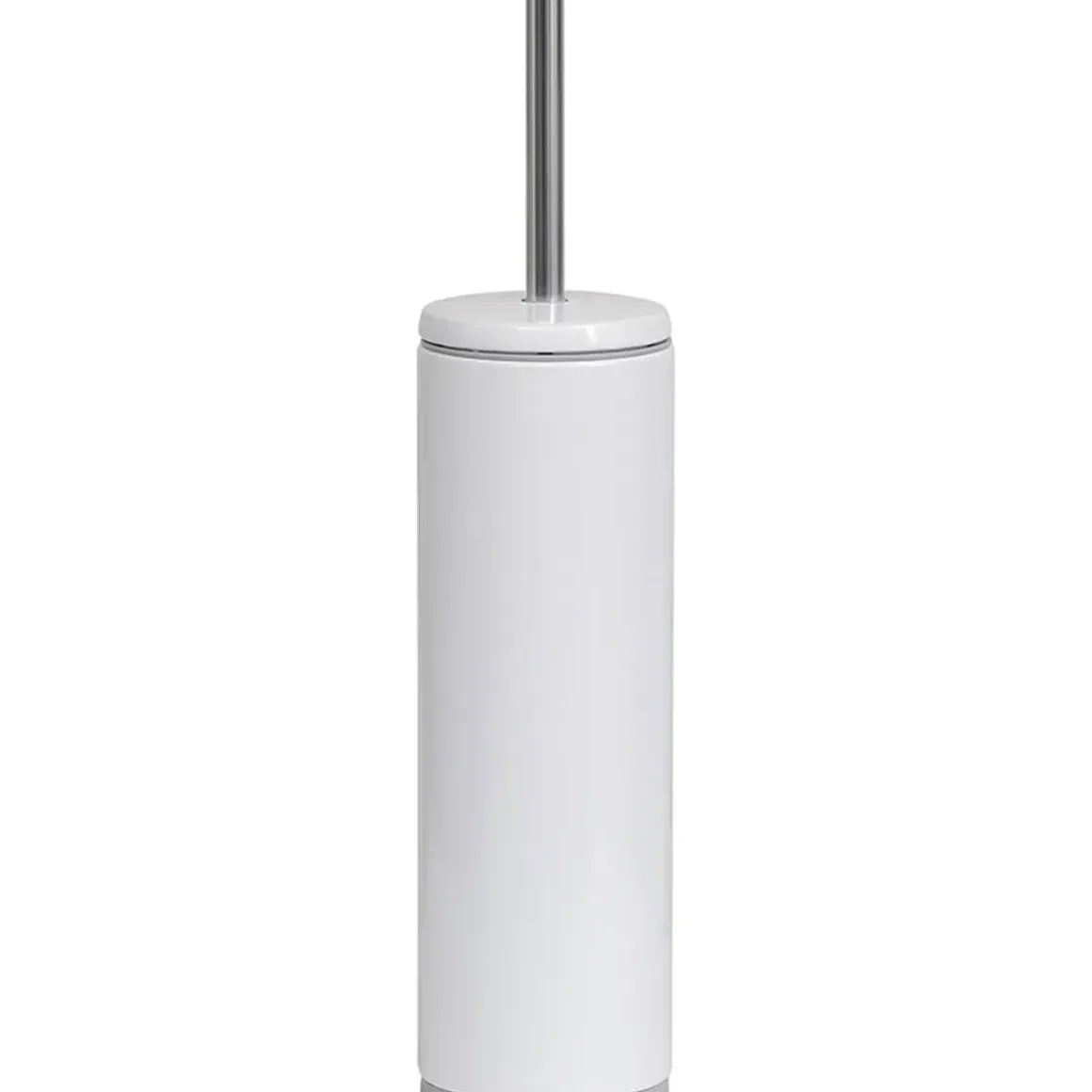 BROSSE WC METAL BLANC