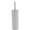 BROSSE WC METAL COUVERCLE BAMBOU GRIS CLAIR