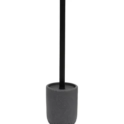 BROSSE WC POLYRESINE ARRONDI GRIS FONCE