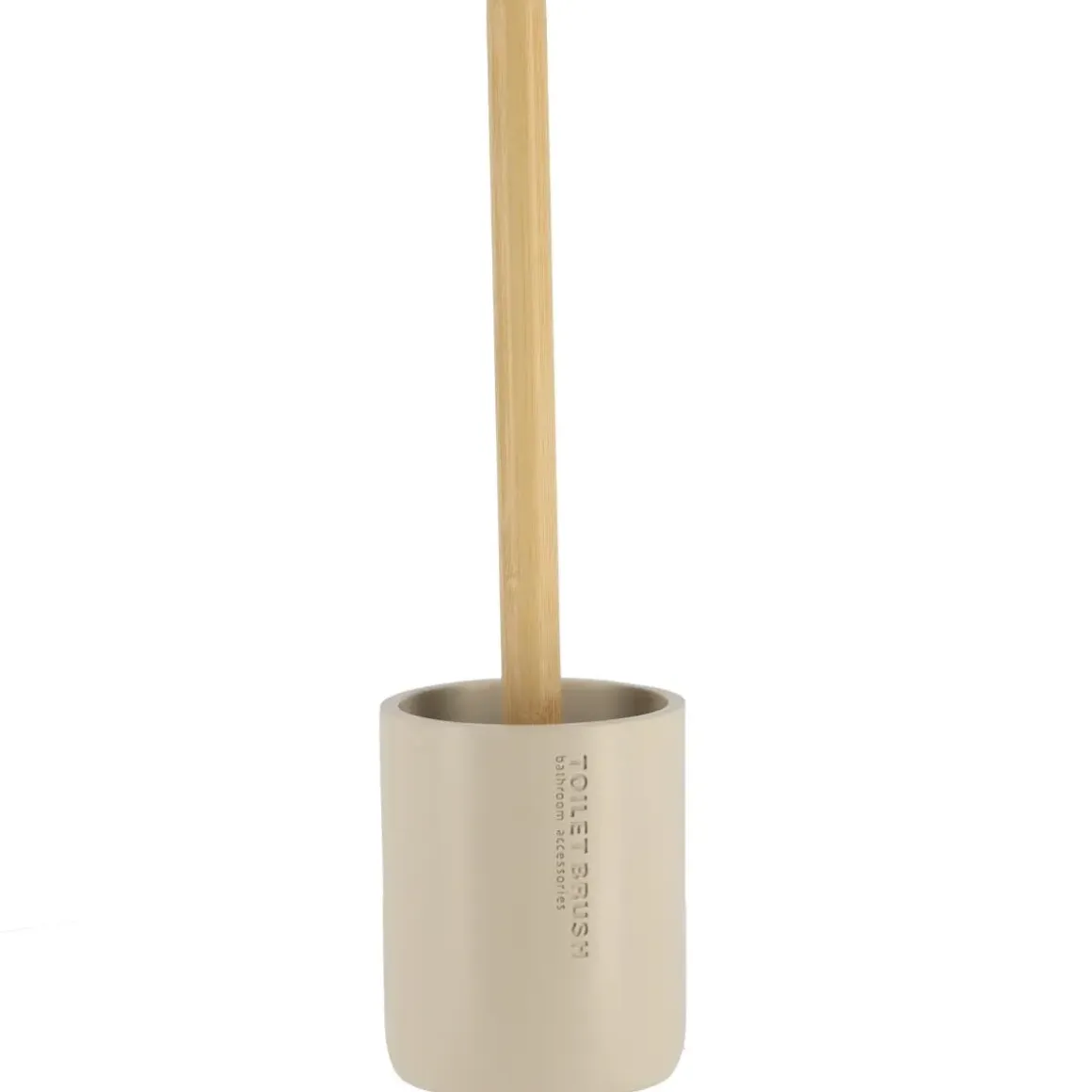 BROSSE WC POLYRESINE BEIGE BAMBOU