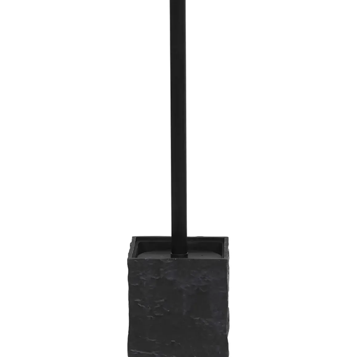 BROSSE WC POLYRESINE CARREE TIGE NOIRE MAT NOIR