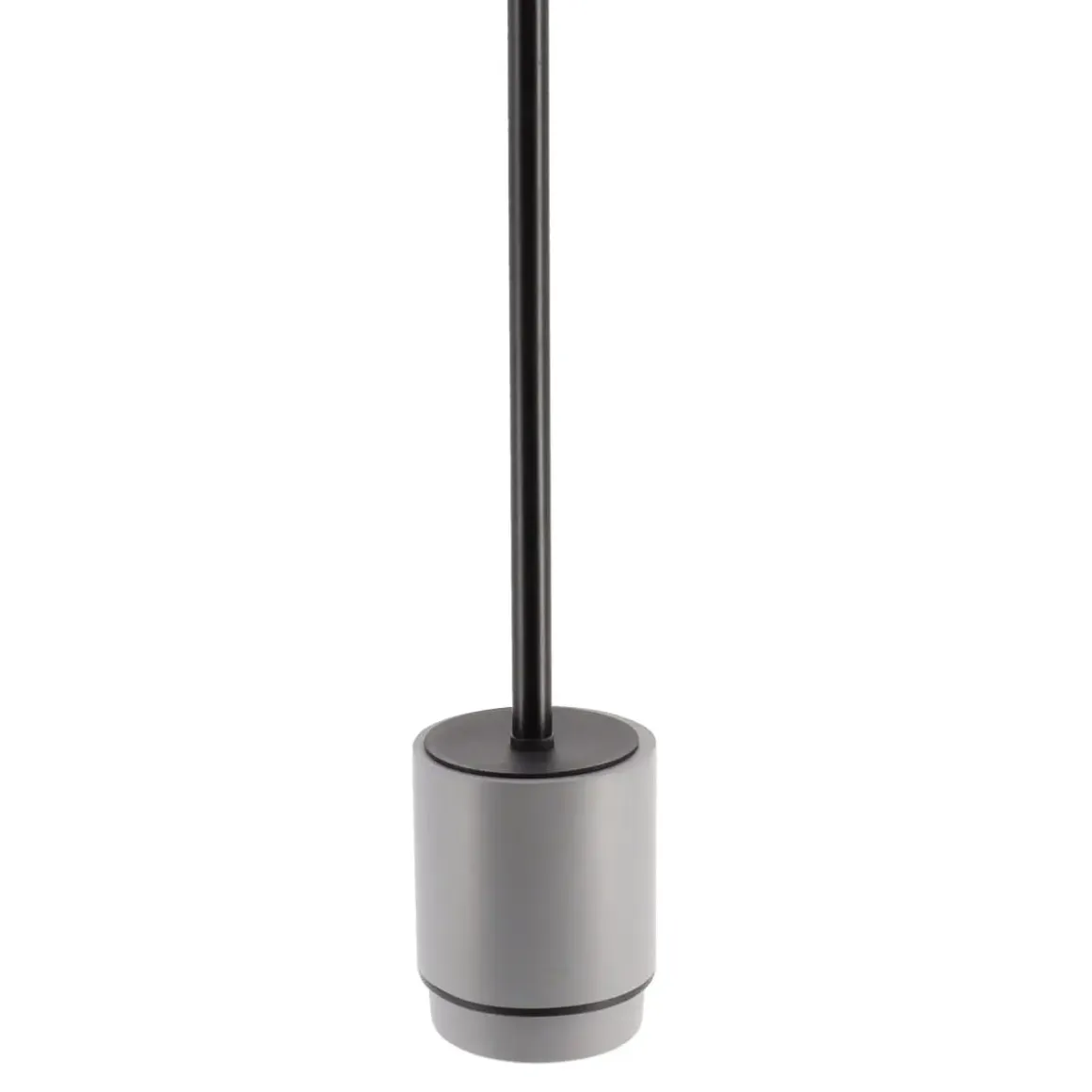 BROSSE WC POLYRESINE RONDE GRIS NOIR