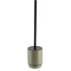 BROSSE WC POLYRESINE RONDE KAKI NOIR