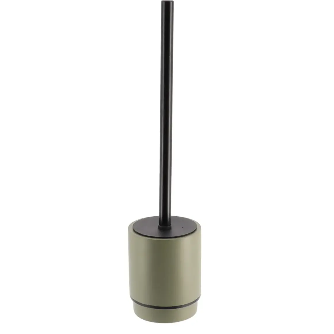 BROSSE WC POLYRESINE RONDE KAKI NOIR