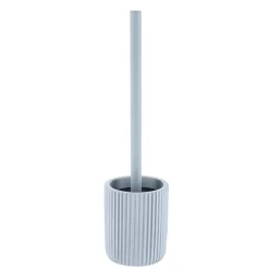 BROSSE WC POLYRESINE STRIEE BLEU CLAIR