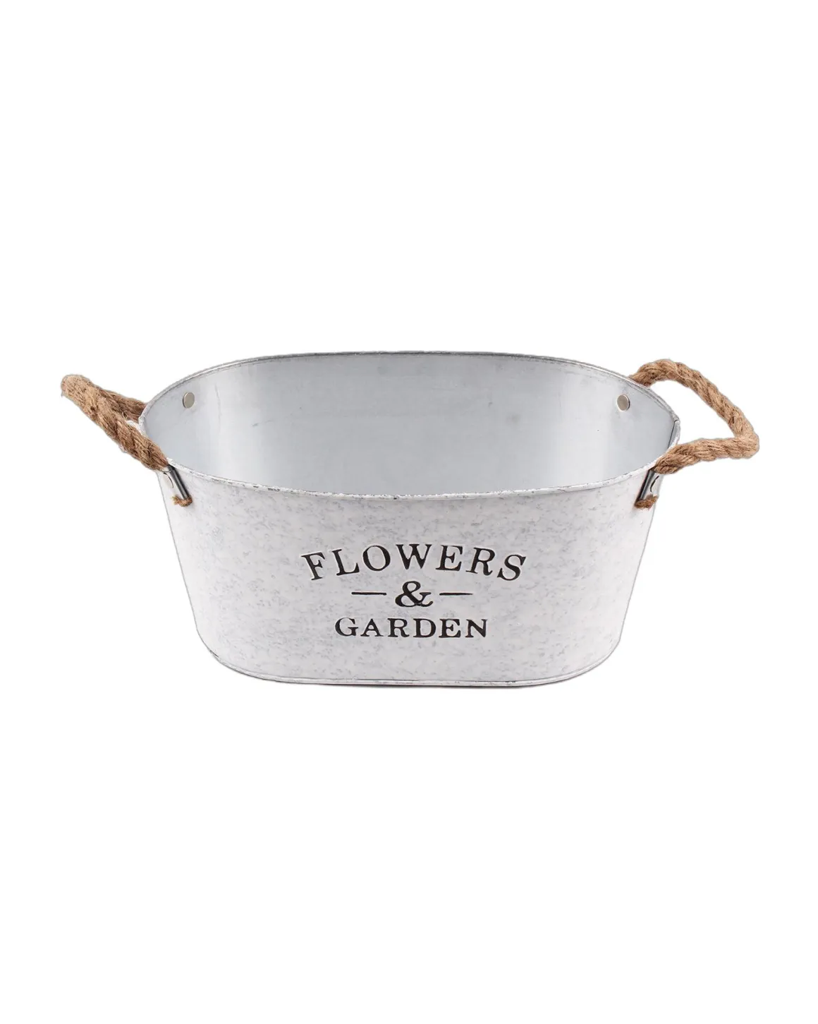 CACHE POT METAL CHARME 28X17CM 24X13CM