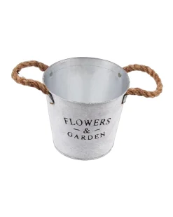CACHE POT METAL CHARME 16X12X14CM