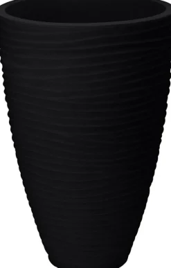 CACHE POT VAGUES GRIS ANTHRACITE 40X60CM