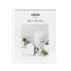 CADRE PHOTO PLASTIQUE VERRE BLANC 24X30CM
