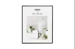 CADRE PHOTO PLASTIQUE VERRE NOIR 40X50CM